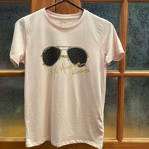 Michael Kors pale pink/blush organic cotton tshirt XS NWT